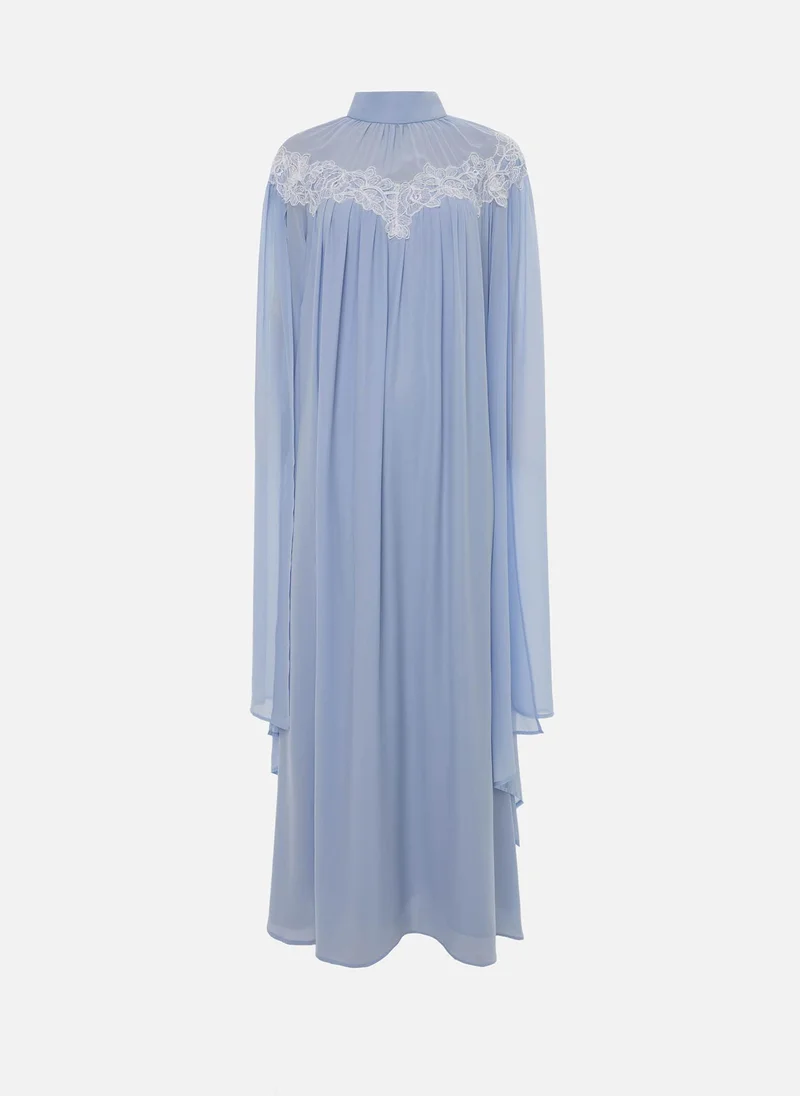 ليتشي فستان ماكسي خفيف الوزن بجزء علوي مكشكش